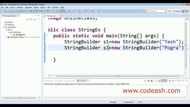 StringBuilder append() Method in Java With Examples смотреть онлайн