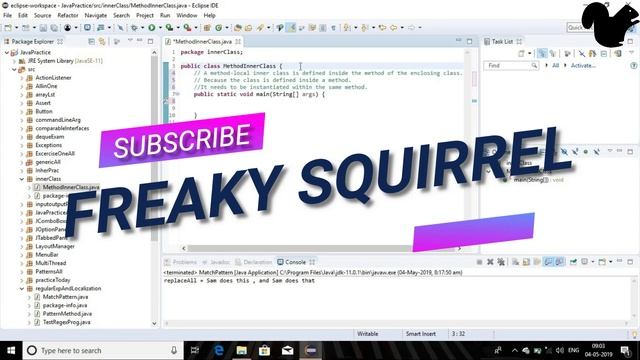 Method Local Inner Class Example In Java || JAVA || Freaky Squirrel смотреть онлайн