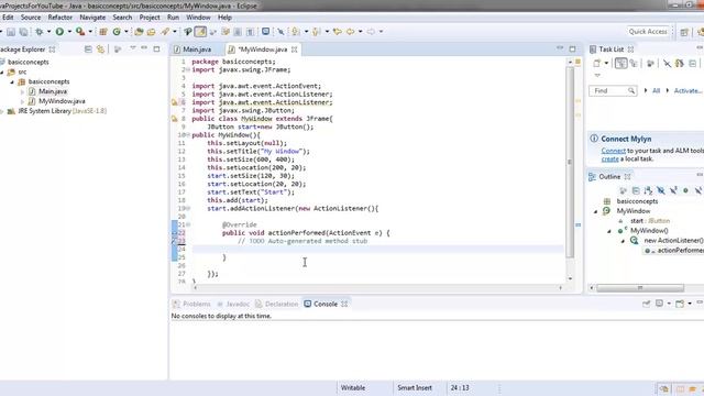 Java Programming In Eclipse | 5 Add of an ActionListener смотреть онлайн