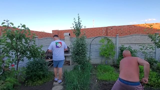 Папа сажает Колиандр ! Поливаем с мамой газон смотреть онлайн