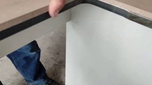 установка мойки в столешницу из компакт ламината Fundermax