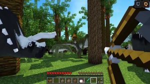 МАЙНКРАФТ ДИНОЗАВРЫ МОД ~ КАК СДЕЛАТЬ ДИНОЗАВРА И ЗАЩИТА НУБА ОБЗОР МОДА - MINECRAFT MODS