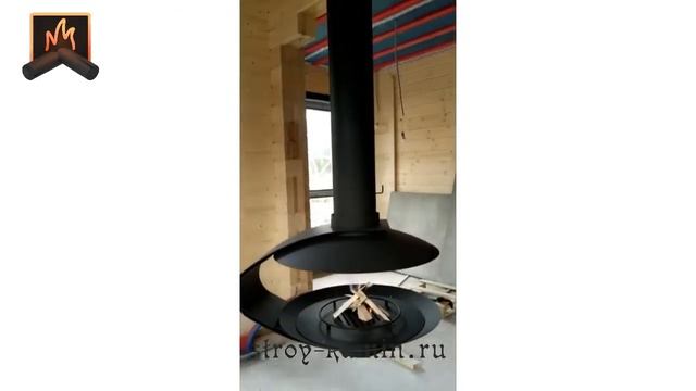 Установка подвесного дровяного камина Fanny (Traforart) в Санкт-Петербурге мастерами Строй-Камин смотреть онлайн