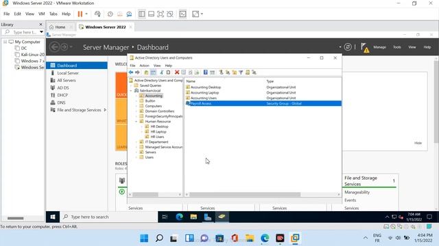 1.4 Active Directory Security Groups Windows Server 2022 смотреть онлайн