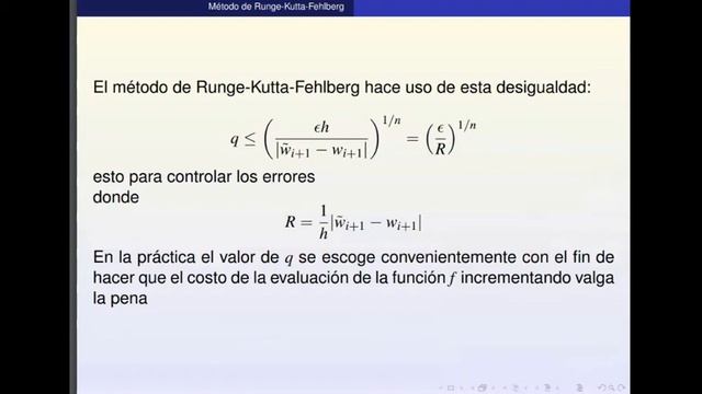 Método de Runge-Kutta-Fehlberg смотреть онлайн
