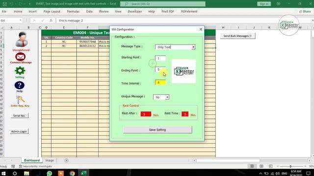 sending whatssapp through excel | excel se whatsapp msg kaise kare | excel vba смотреть онлайн