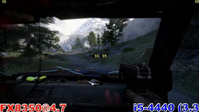 FX-8350@4.7 vs i5-4440(3.3) in Far Cry 4 1.3 (GTX970) смотреть онлайн