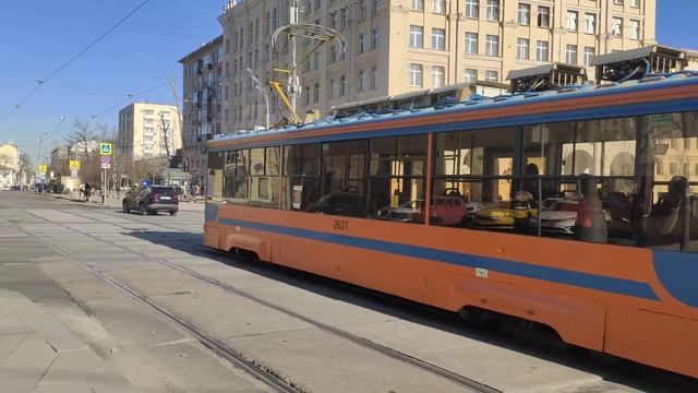 [Ultra HD] "Последний год эксплуатации в Москве" Трамвай 71-623-02 (КТМ-23) №2627, маршрут №3 смотреть онлайн