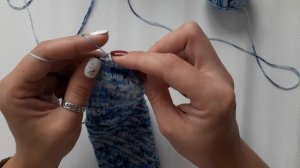 Вязаные носки с простым узором / Узор для носков из меланжевой пряжи