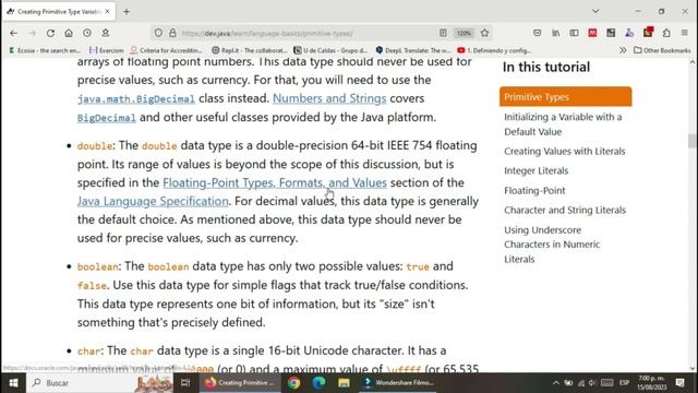 Tipos Primitivos en Java смотреть онлайн