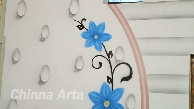 3d rose flower wall airbrush design смотреть онлайн
