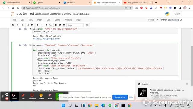 How to Search with List on Google using Python with Selenium смотреть онлайн