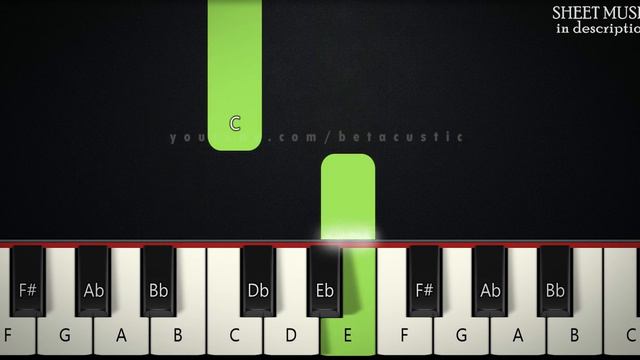 Tetris Theme Song | BEGINNER PIANO TUTORIAL + SHEET MUSIC by Betacustic смотреть онлайн