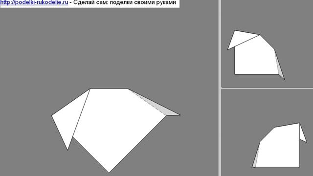 Собачка - простая поделка из бумаги смотреть онлайн