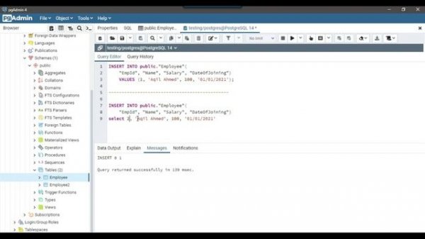 04 How to insert data in PostgreSQL