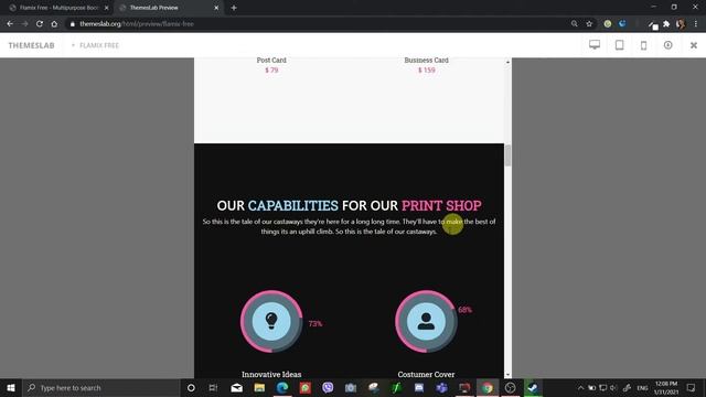 Flamix free : Multipurpose Bootstrap HTML Template смотреть онлайн