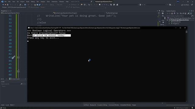 Intro to C#: 8 - Logical Operators and RPS смотреть онлайн