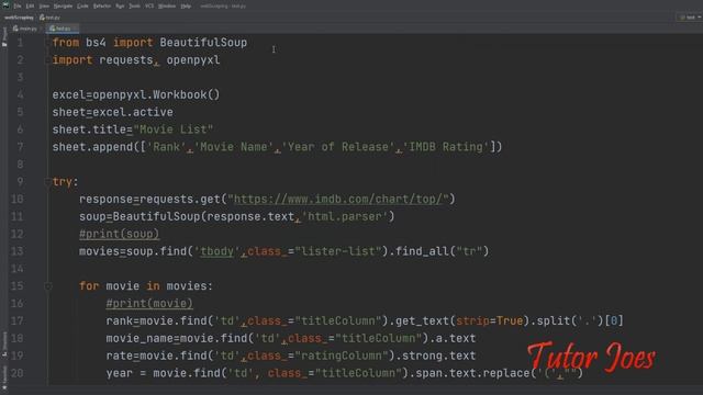 Python Web Scraping Tutorial in Tamil | Live Website Scraping to Database or Excel | Tutor Joes смотреть онлайн