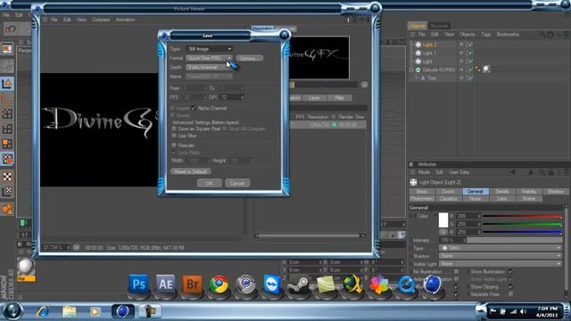 PhotoShop Tutorial-How to transfer cinema 4D text to Photoshop смотреть онлайн