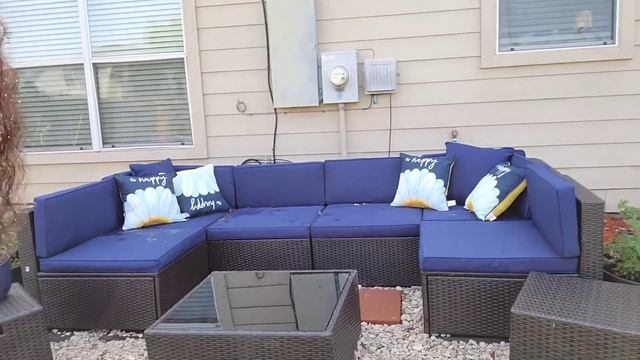 MINI COSTCO & ALDI HAUL|| DETAILS ON MY 7 PIECE WAYFAIR SECTIONAL BACKYARD SEATING! смотреть онлайн