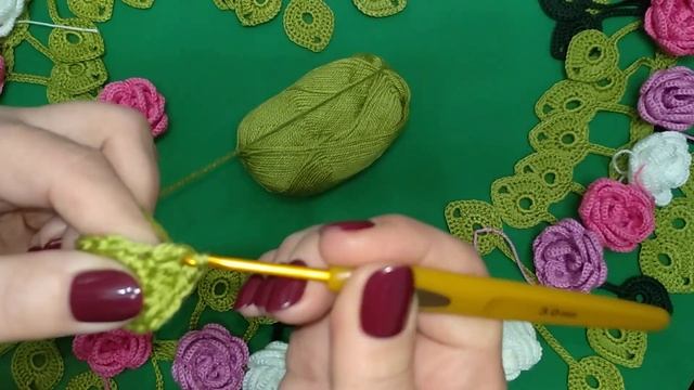 Шарф ветка Роз - Модный шарфик Розочка от начала и до конца - МК 1 смотреть онлайн