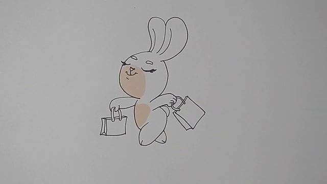 Рисуем МИЛОГО ЗАЙЧИКА С ПОКУПКАМИ/932/Draw a CUTE BUNNY WITH PURCHASES смотреть онлайн