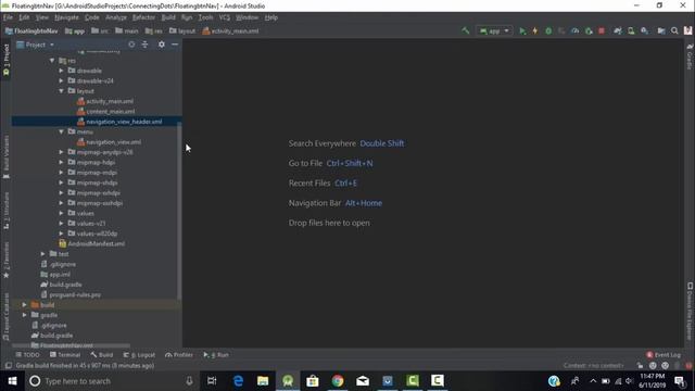 Animated Floating Navigation Drawer in Android смотреть онлайн