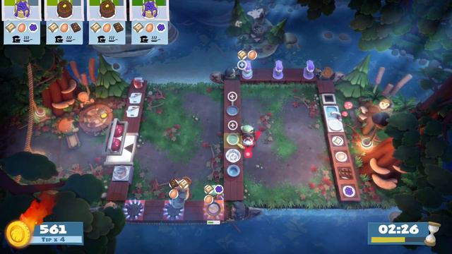 Pancake Swap🍳 | 1-4 Campfire Cookoff 4 Stars (3 Players) Overcooked 2, All You Can Eat