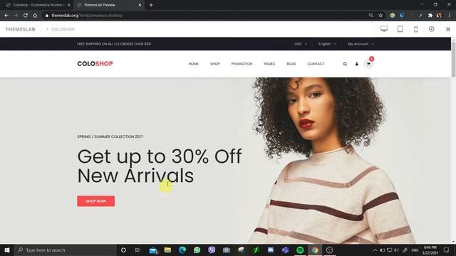 Coloshop : Ecommerce Bootstrap HTML Template смотреть онлайн