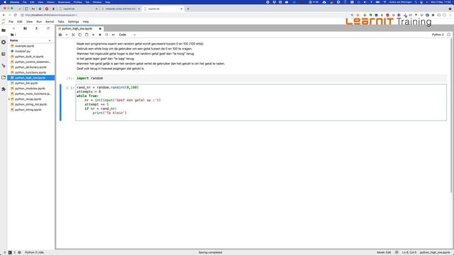 Python programmeren #10: High & Low смотреть онлайн