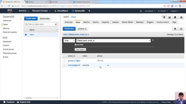 Read and Write to DynamoDB using NodeJs (aws-sdk) смотреть онлайн