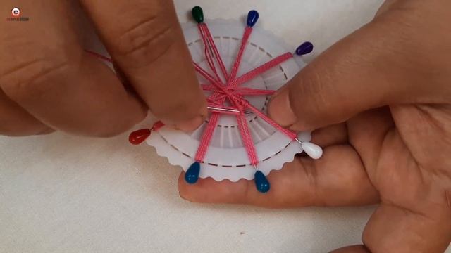 DIY hand embroidery flower design trick#hand embroidery idea for hijab pin смотреть онлайн