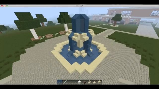 Minecraft Tutorial: How To Make A Fountain смотреть онлайн