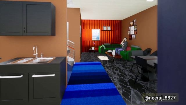 Interior walkthrough,elevation design ,interior design. revit and twinmotion. смотреть онлайн