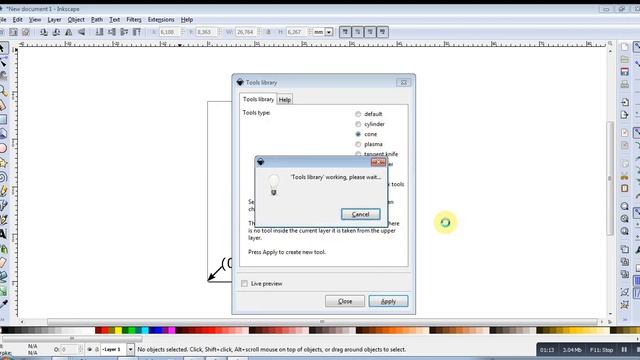 Creating GCODE by Inkscape with Gcodetools addon for CNC cutting смотреть онлайн