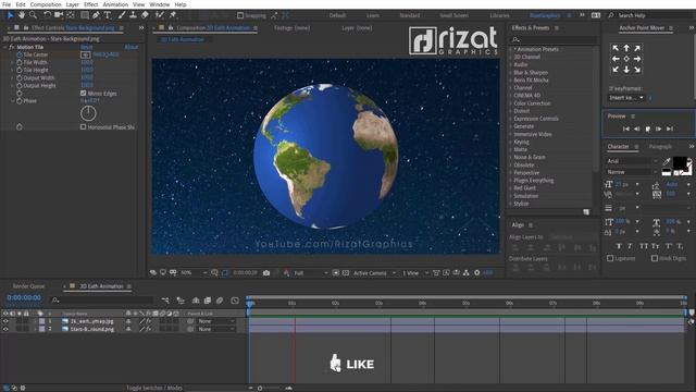 After Effects Tutorial: Create Realistic 3D Spinning Earth Animation in Adobe After Effects смотреть онлайн