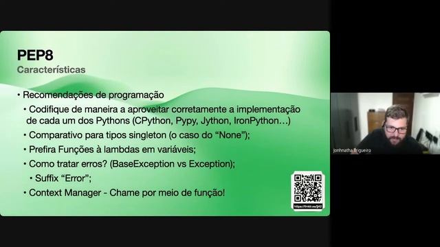 [PUG/PB] JamPythonDay #1 - PEP 0008 - Como escrever código python com elegância смотреть онлайн