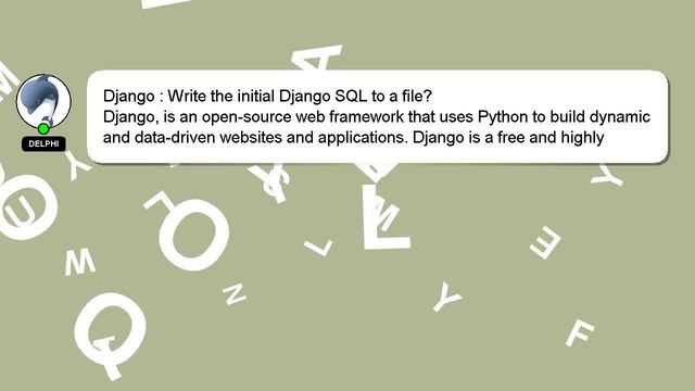 Django : Write the initial Django SQL to a file? смотреть онлайн