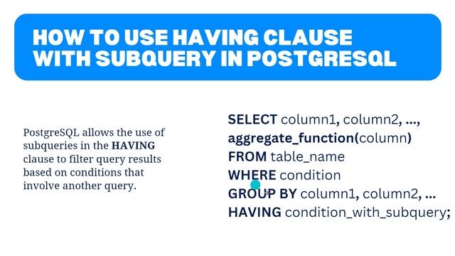 PostgreSQL: HAVING Clause | Having Clause PostgreSQL | PostgreSQL Database Tutorial Having Clause смотреть онлайн