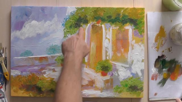 Рельефная живопись с применением текстурной пасты