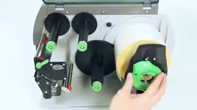 Cab A+ Series Label Printer - Insertion of Outside Wound Label Rolls смотреть онлайн