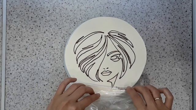 Как перевести шоколадные контуры на торт\ How to transfer chocolate circuits to a cake смотреть онлайн