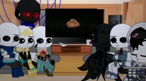 ° Sans aus react to... ° //Rus-Eng??// [Underverse 0.6. Battle: Dream & Cross VS Nightmare & Killer