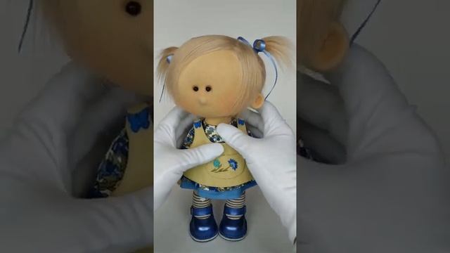 Интерьерная текстильная кукла "Девочка с коляской" смотреть онлайн
