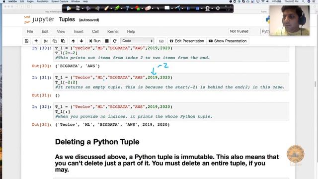 Python Data Structures - Video 15: Slicing, Deleting & Concatenating Tuples смотреть онлайн