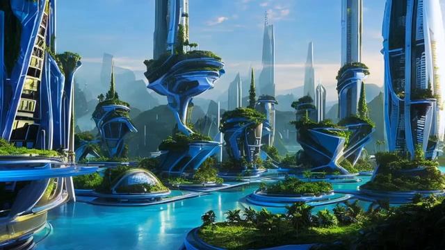 AI Odyssey: 'Cosmic Shimmers' through Skyline Reflections | Episode 78 смотреть онлайн