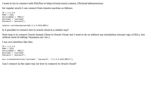 Databases: connect to Oracle Cloud from SQLPlus and Instant Client смотреть онлайн