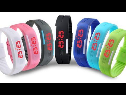 Диодные силиконовые часы с Китая Aliexpress смотреть онлайн