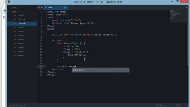 Javascript Tutorial 11: this Keyword смотреть онлайн