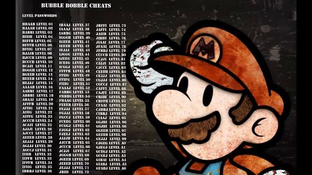 Bubble Bobble cheats / level select Nintendo NES смотреть онлайн
